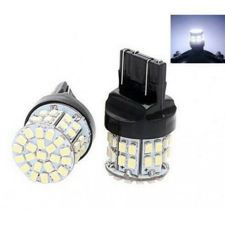 Ampoules T20 LED W21/5W Blanc Veilleuses 7443 feu de jour 50 SMD