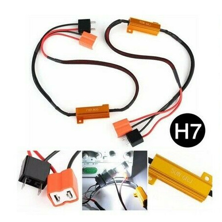 LED H7 Modules Decodeur resistance Canbus anti-erreur 50W anti flicker