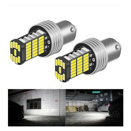 Ampoules LED P21W BA15S veilleuses Canbus 6000K Feux de recul voiture