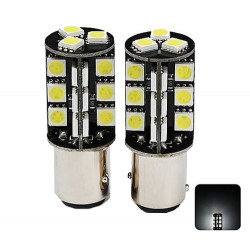 Ampoule LED BAY15D P21/5W 13 SMD 6000K Blanc Veilleuse Feux arrière 12V