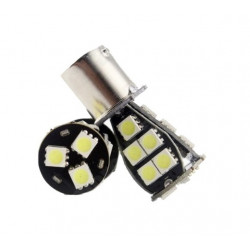 Ampoules BAY15D LED P21/5W 6000K 21 SMD Veilleuses Blanches