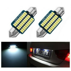 Ampoules 36 mm Navette 21 LED Blanc Xenon 6500K Canbus