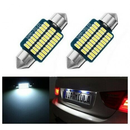 Ampoules 39mm Navette 21 LED Blanc Xenon 6500K Canbus