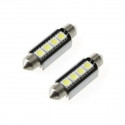 Ampoules navettes LED 42mm 4 SMD Canbus Blanc Xenon 6000K