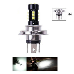 LED H4 pour scooters motos ampoule CREE 6000K