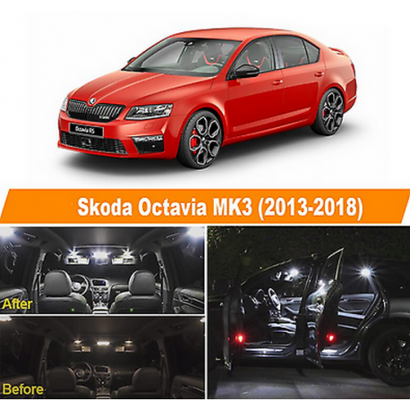  Pack Ampoules leds Blanches Skoda Octavia phase 3