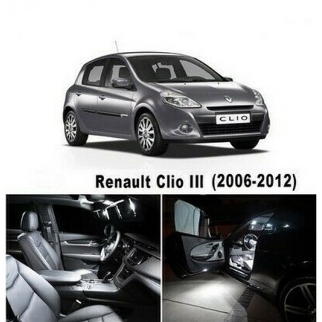 ampoules leds Interieur Renault Clio 3 Blanc