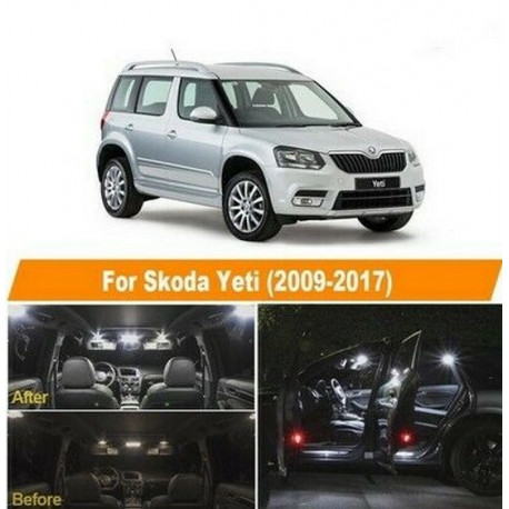 ampoules leds Interieur Skoda Yeti Blanc