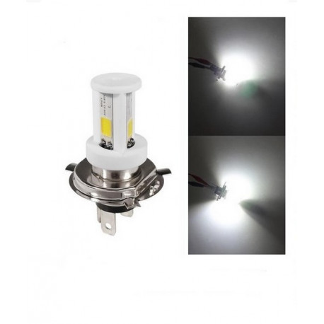 Ampoule H4 LED Super céramique COB Motos scooters 12V/24V - Xenon