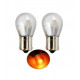  2X Ampoules Halogène P21W BA15S Orange Chrome