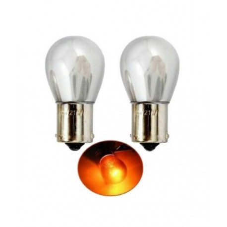  2X Ampoules Halogène P21W BA15S Orange Chrome