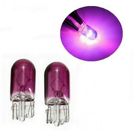 2x Ampoules W5W T10 Violettes Halogène