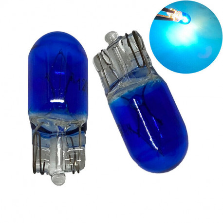 2x Ampoules W5W T10 Bleu Halogène