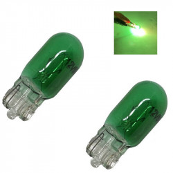 2x Ampoules W5W T10 Halogène Verte