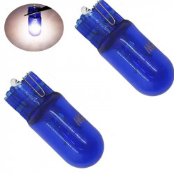 2x Ampoules T10 W5W Blanc Pur Effet Xenon halogène