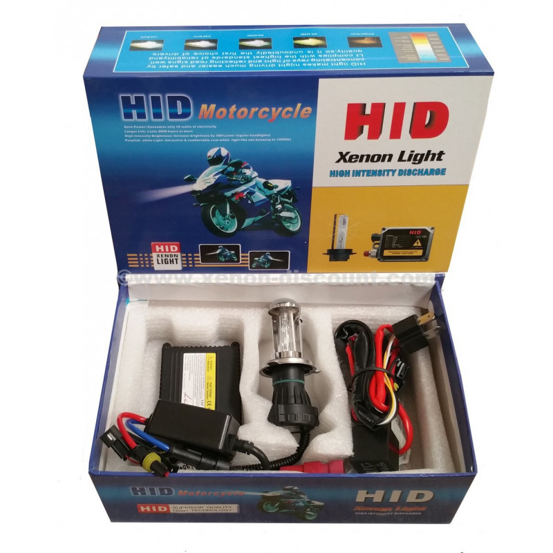Kit Bixénon H4 8000K 55W Moto avec Rallonge