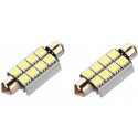 Ampoule LED Navette 42mm 8 leds Canbus Blanc Xenon 6000K