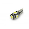 Ampoule T10 LED 5 SMD Vmax W5W Canbus Blanc 6000K 1pcs