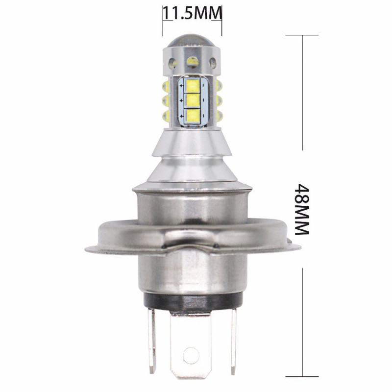 AMPOULE LED H4 CREE XPE 80W 55/60w DRL CANBUS CULOT P43T 6000K LENTICULAIRE  12V AUTO MOTO à 27,90 € chez